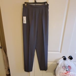 nwt womens 8 gray allison w silk dress pants